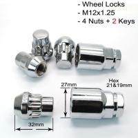 Buy cheap 0.4 Kg Nissan Subaru Locking Wheel Nuts Silver Color With Conical Seat product