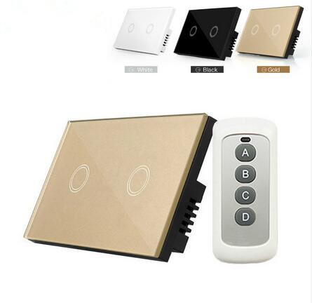 Buy cheap Smart Home Touch switch Crystal Glass Panel Us/Au Light Switch 2 Gang 1 Way Wall Smart Switch from wholesalers
