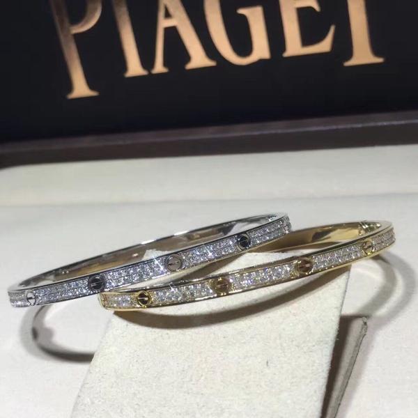 Buy cheap Women White Gold Diamond Bracelet , 18K Gold Love Bracelet With Gemstone from wholesalers