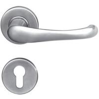 Buy cheap Fire Rating Brushed Steel Internal Door Handles L Shape Satin Steel Door Handles product