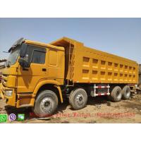 Buy cheap Load Capacity 41-50TON 2016 Year Used Dump Truck , Yellow Color Howo 8*4 Wheel product