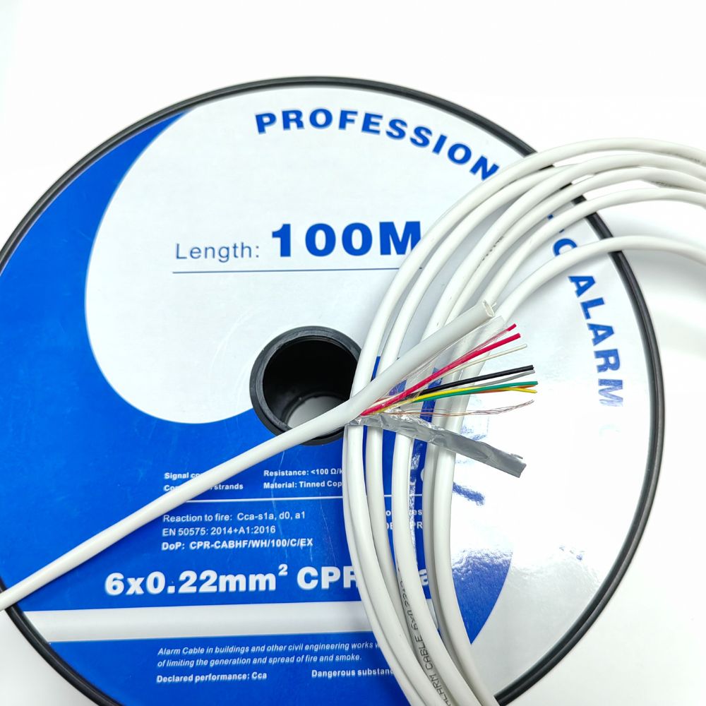 4x0.22 6x0.22 Shielded CCA/BC European Alarm Cable Security Cable for Industrial Needs