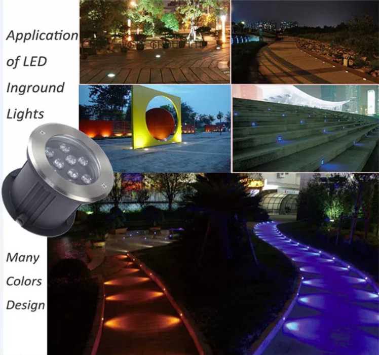 Round IP68 9W LED Underground Lights