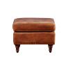 Buy cheap Living Room Retro Vintage Leather Furniture Brown Leather Storage Ottoman With Wood Legs from wholesalers