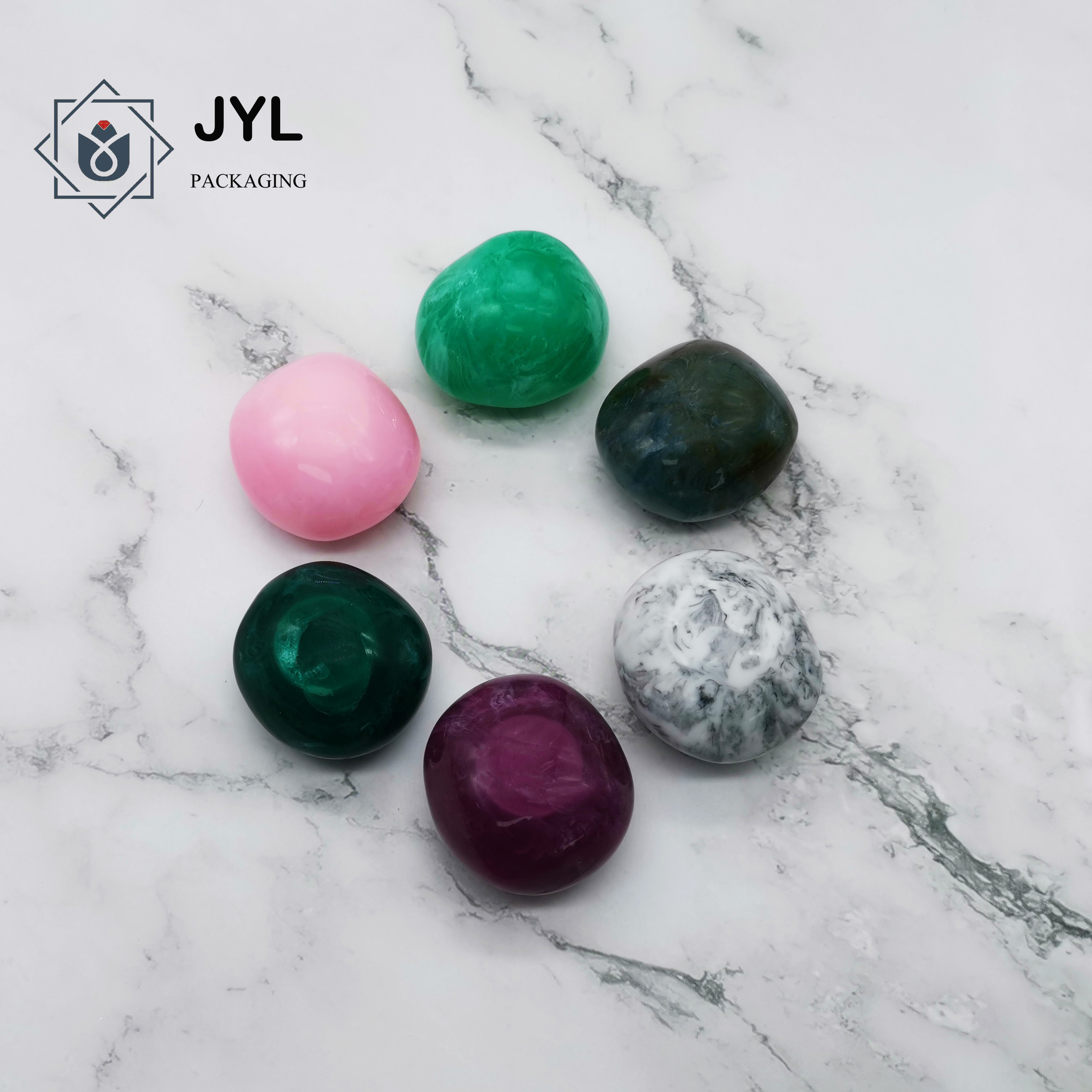 High End Perfume Resin Marble Cap Eco Friendly Stone Lids For Glass Bottle