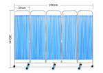 Medical Folding Stainless Steel 4- Part Ward Screen For Hospital