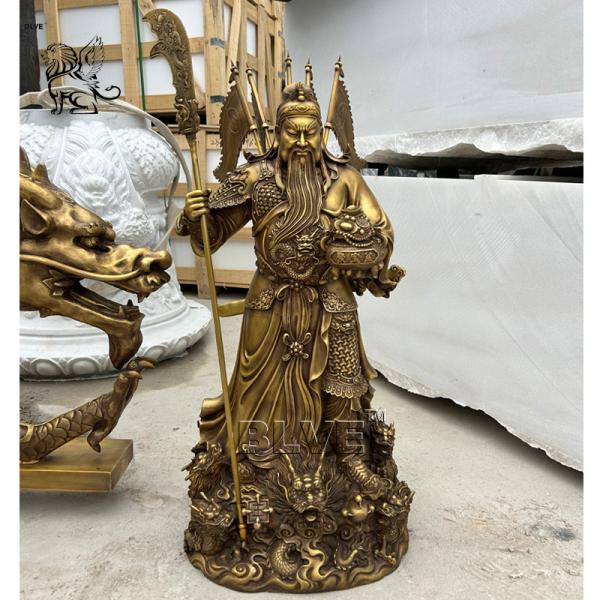 Buy cheap Bronze Guan Gong Statues Brass Guan Yu Kwan Kung Life Size China Martial Saint Custom Statue Sculpture Figure from wholesalers