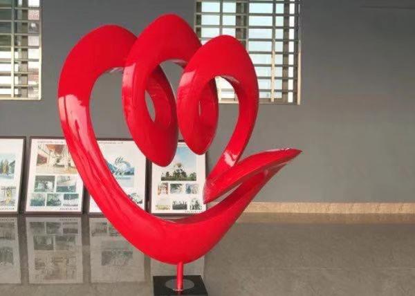Buy cheap Red Large Art Urban Landscape Stainless Steel Art Sculptures Red Painted from wholesalers