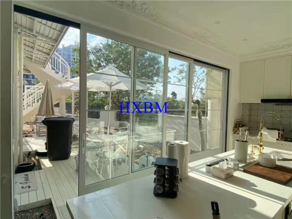 Double Glazed Powder Coated Color Aluminum Sliding Doors Thermal Break Heat