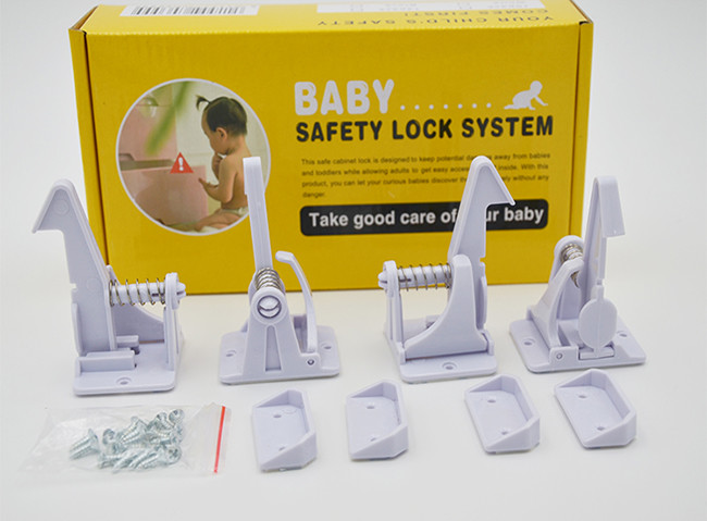 Durable Child Safety Lever Door Locks , Baby Proofing Child Safety Drawer Locks