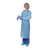 Buy cheap Single Use Surgical Aprons Blue Plastic Patient CPE Gowns With Long Sleeves from wholesalers