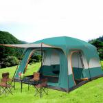 2000mm 10 Person Tent Waterproof Camping Tent 320*220*195cm Four Season Family