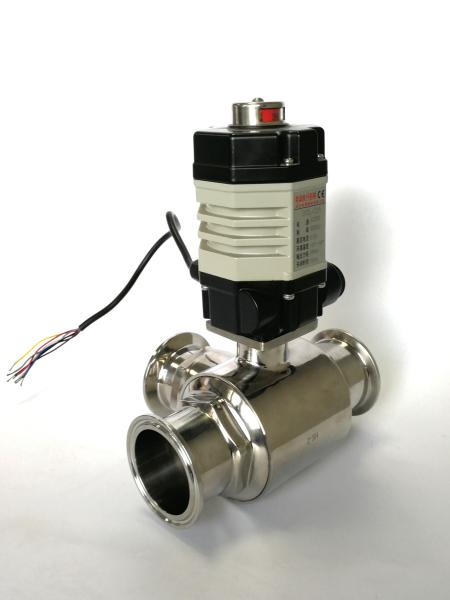 Buy cheap Clamp Type 3 Way Motorized Ball Valve DN32 Electrically Operated Ball Valve from wholesalers