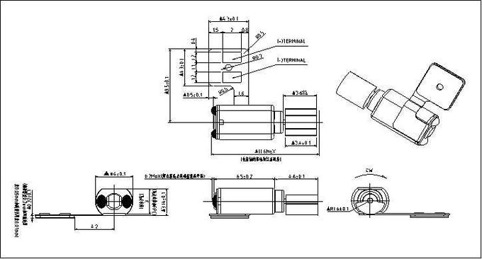 Surface Mount Cylindrical Vibration Motor , Mini Smd Vibration Motor For Cell Phone