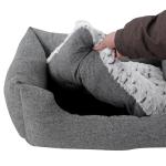 Small Dog Bed Cushion Rectangular Shaped Fancy Eco Friendly Beautifully Designed