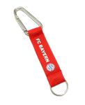 Buy cheap Red Durable Carabiner Key Chain With Silk - screen Printing Logo Polyester Lanyard from wholesalers