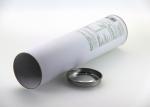Stretch Tin Lid silver , Gold Stamping Kraft Paper Tube Packaging , Wine Bottle
