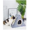 Buy cheap Linen Portable 42cm Short Plush Cat House Indoor from wholesalers