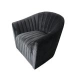 Fancy new design contemporary single sofa,black velvet furniture event wedding