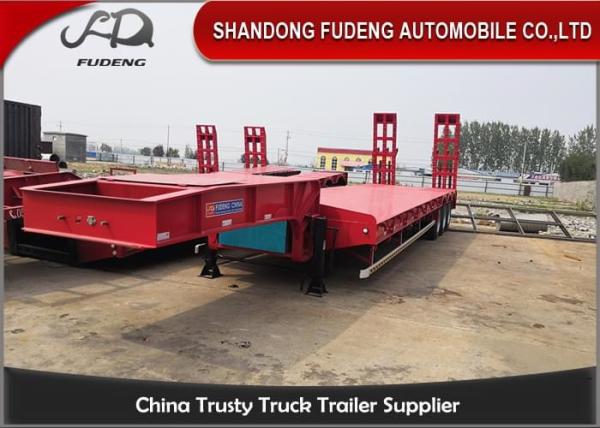 Buy cheap Carry Heavy Machinery 3 Axle Low Bed Trailer 50 Ton CE Certification from wholesalers