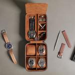 ROTHWELL 5 Watch Travel Case Storage Organizer for 5 Watches | Tough Portable