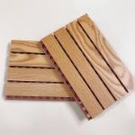 Fireproof Grade A1 Wooden Grooved Acoustic Wall Panel for Hotel Cinema