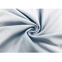 Buy cheap 100 Percent Polyester Shirt Fabric Gingham Warp Knitted Grey Checks 130GSM product