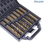 Titanium Plated Twist Drill Plastic Box Set High Speed Steel Straight Handle