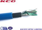 Outdoor Aerial Fiber Optic Cable Internet 2km 3km Each Roll Blue MGTSV Mining