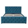 Buy cheap Headboard Footboard Tufted Storage Bed Fabric Button King Size Gas Lift from wholesalers