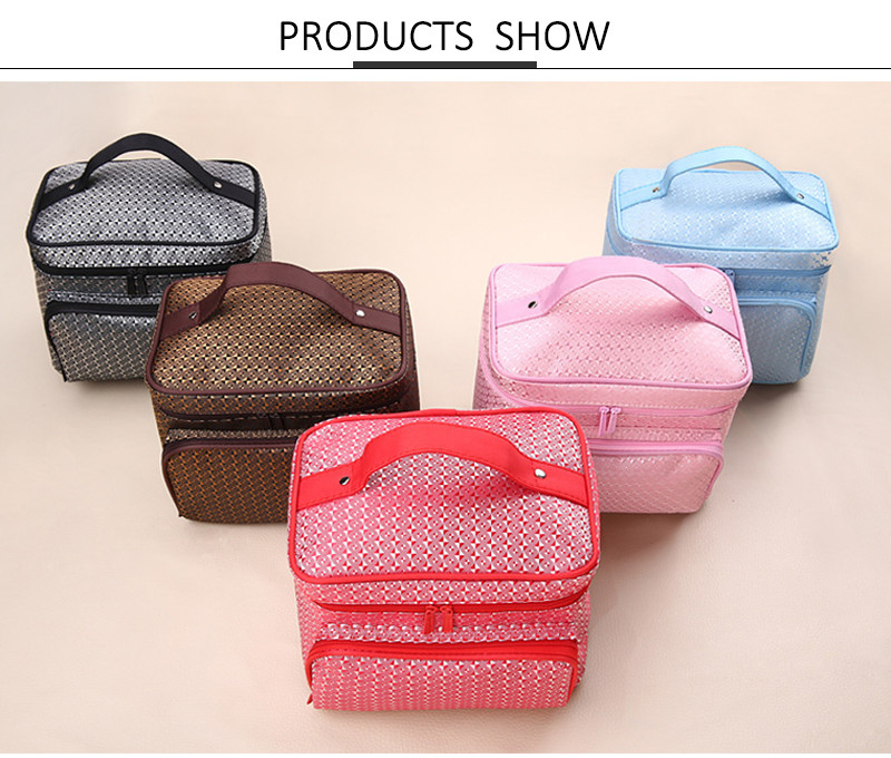 Waterproof Travel Accessories Make Up Bag With Brush Pockets For Women