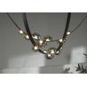 Buy cheap Restaurant Leather Lighting Modern Clearly Glass Shade large Chandelier For Bar from wholesalers