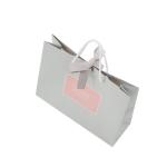 Eco Recycled Gift Bags 200gsm White Kraft Paper Wedding Drawstring Bags