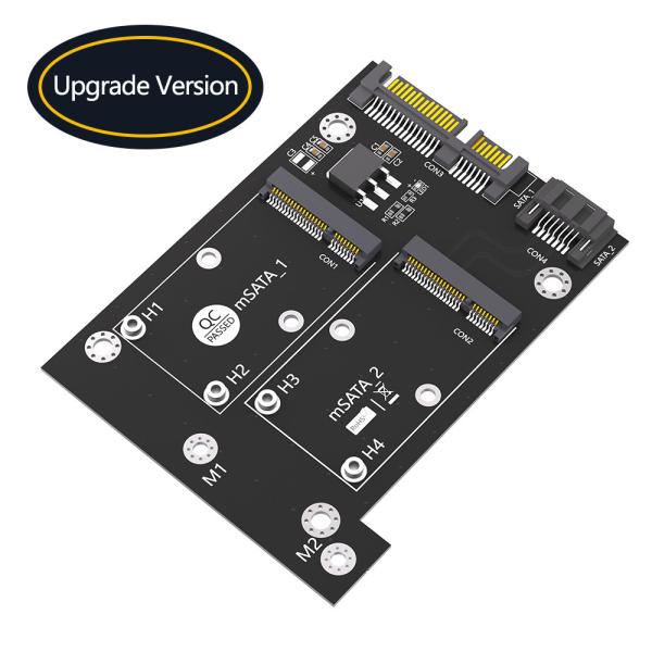 Buy cheap Dual SATA3 Converter Adapter Card for Full Size mSATA SSD Support 50.95*30mm in Black from wholesalers