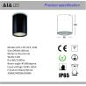 Buy cheap Exterior surface mounted IP65 waterproof dimmable 12W COB LED downlight&LED down lamp for bathroom from wholesalers