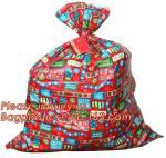 Set of 3 60"x72" Christmas Gift Bags Jumbo/Giant Bike Bag,LDPE christmas red