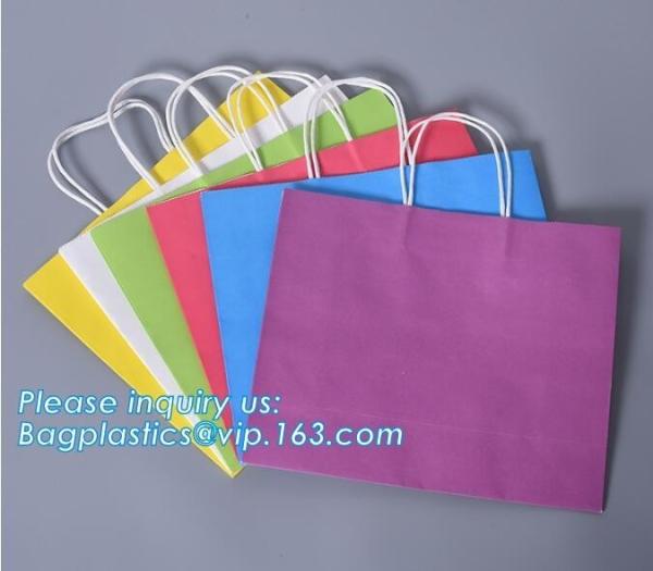 Buy cheap Eco Retail Packaging Recyclable Kraft Paper Gift Bags Natural Tote Retail, Party, Craft, Gifts, Wedding, Recycled, Bus from wholesalers