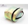Buy cheap Flashing Gold Leather Cosmetic Bag Eye Catching Customized Lady Handbag from wholesalers