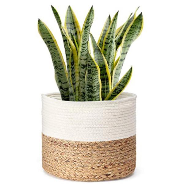 cotton rope plant basket woven basket 10"12" Flower Pot Floor Indoor Planters