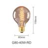 Buy cheap 1800k Edison Filament Bulbs 40 Watt Globe Filament Light Vintage G80 from wholesalers