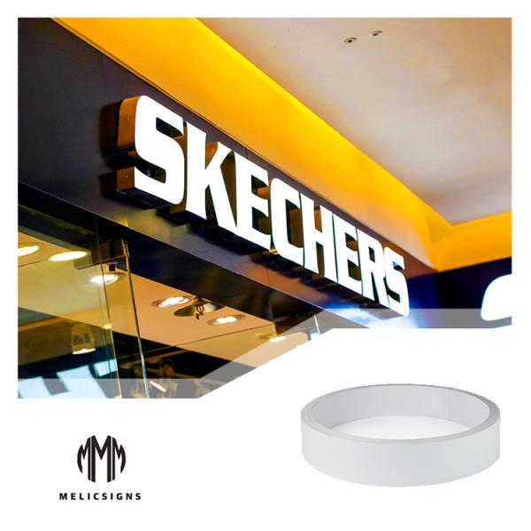 White Illuminated Led Letter Lights Sign Aluminum Trim Cap Profile China