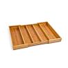 Buy cheap 5 Large Compartment Adjustable Bamboo Storage Organizer Cutlery Drawer Tray from wholesalers