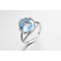 Buy cheap Sapphire 925 Silver Gemstone Rings 5.3g October Birthstone Engagement Ring product