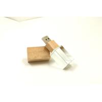 Buy cheap Wooden Cap Crystal USB Stick 32GB 64GB 128GB Flash Drives 15MB/S Ce Fcc Passed product