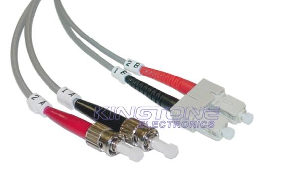 Buy cheap Multimode Fiber Optic Patch Cord ST to SC 50/125 Duplex PVC from wholesalers