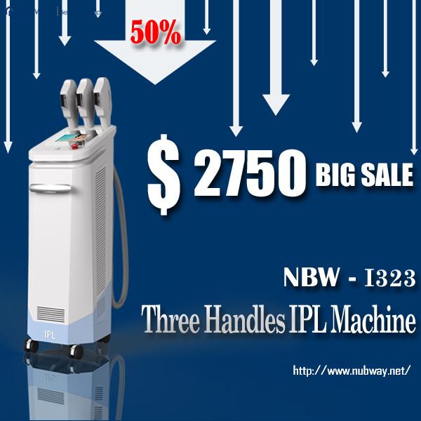 Popular seller!!! 50% discounts off! 3 handles multifunctional ipl photofacial