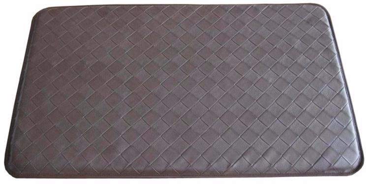 Black Grid pattern pu anti fatigue mat with NBR foam