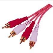 Buy cheap 2RCA plug to 2RCA plug Gold plated Connector Clear PVC RCA cable from wholesalers
