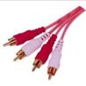Buy cheap 2RCA plug to 2RCA plug Gold plated Connector Clear PVC RCA cable from wholesalers