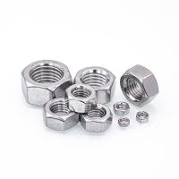 Buy cheap 304 M3-M16 Stainless Steel Nuts / Cold Forging Stainless Hex Nuts product